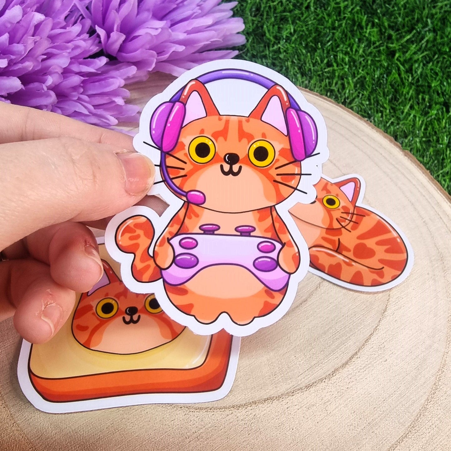 Ginger Cats Playtime Large Die Cut Vinyl Sticker