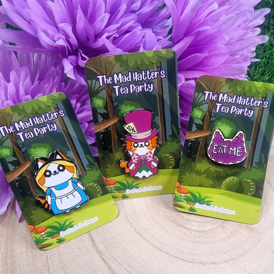 The Mad Hatter's Tea Party Limited Edition Enamel Pins