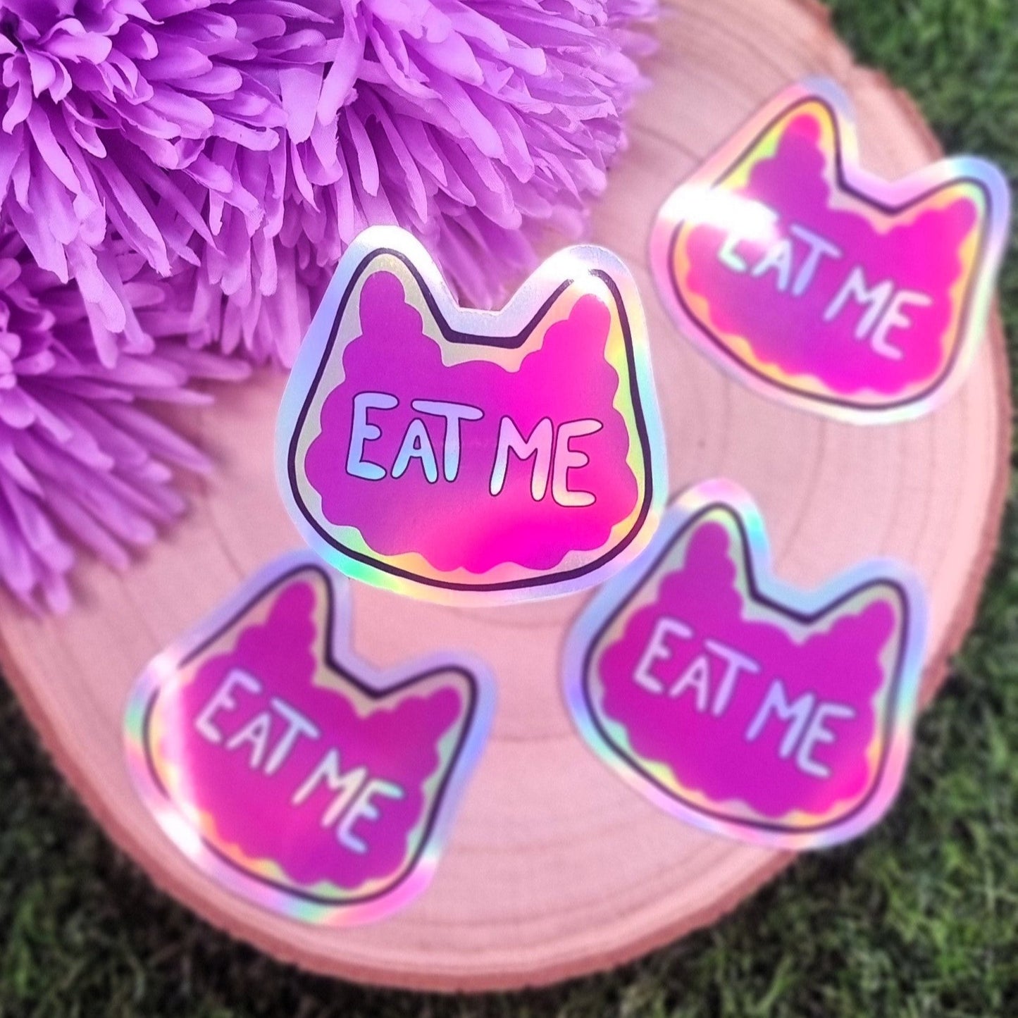 Eat Me Kitty Cat Cookie Large Die Cut Vinyl Sticker