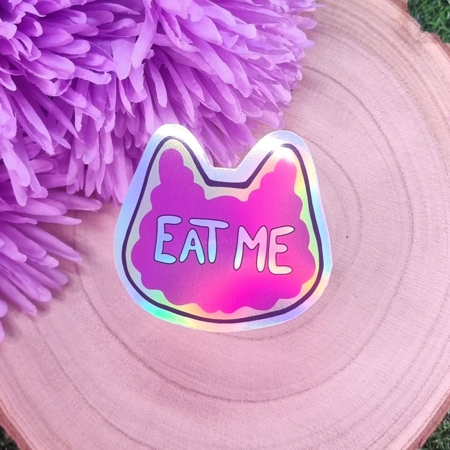 Eat Me Kitty Cat Cookie Large Die Cut Vinyl Sticker