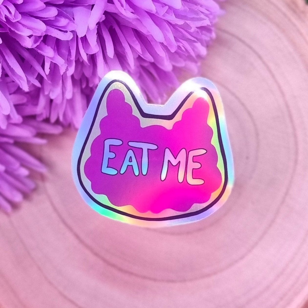 Eat Me Kitty Cat Cookie Large Die Cut Vinyl Sticker