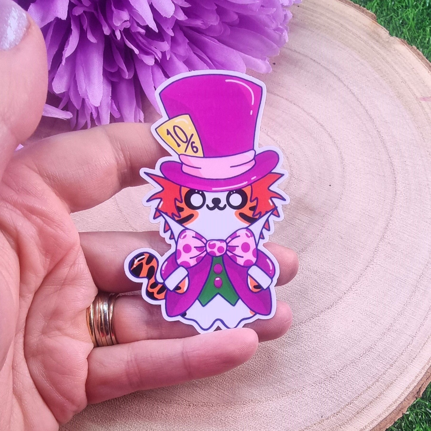 Tony The Mad Hatter Large Die Cut Vinyl Sticker