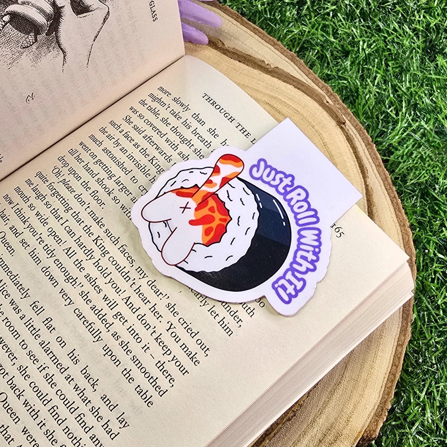 Just Roll With It Cat Sushi Magnetic Bookmarks – Adorable & Functional Page Markers