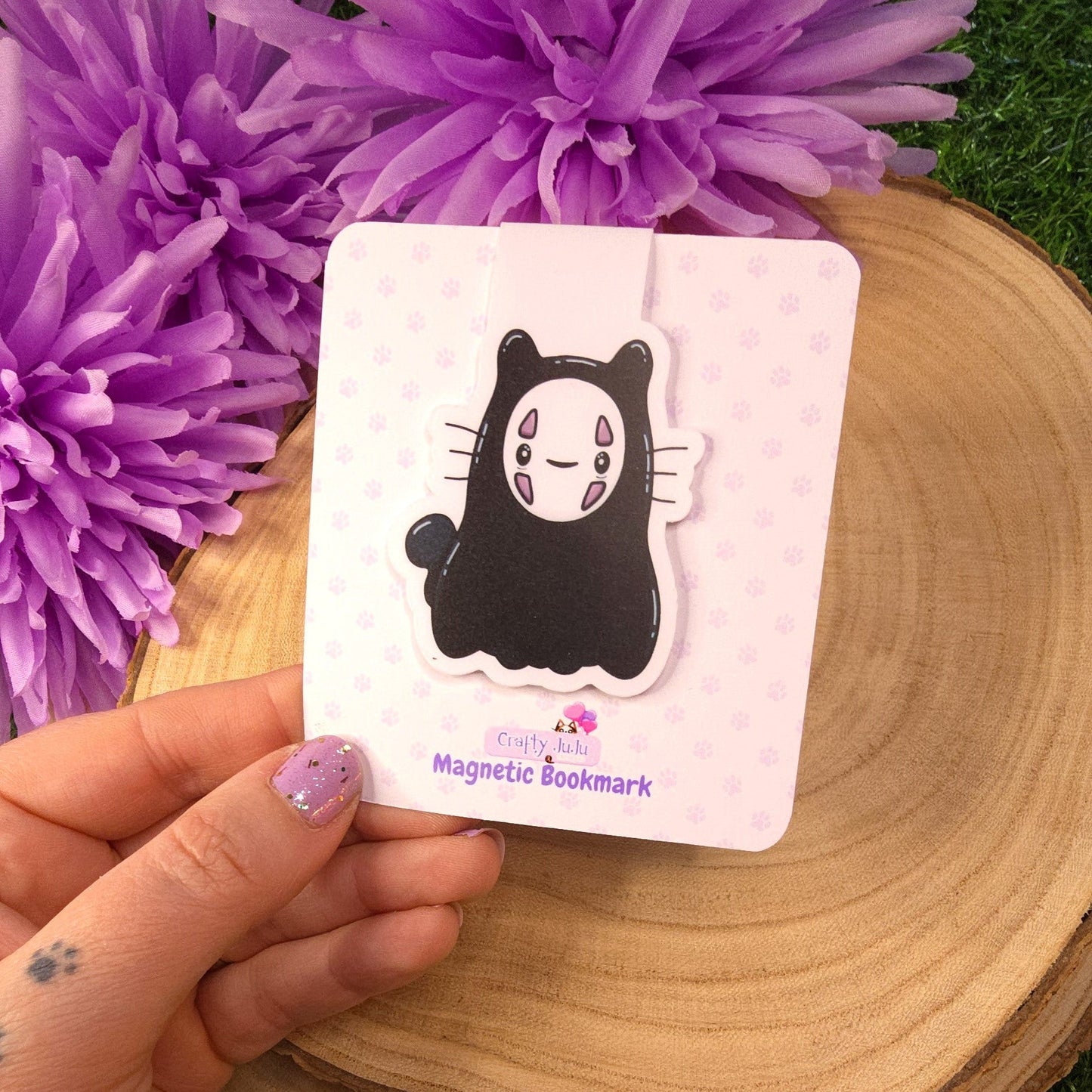 Cat No-Face Magnetic Bookmark