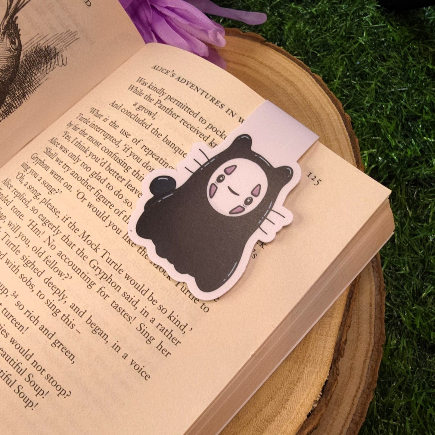 Cat No-Face Magnetic Bookmark