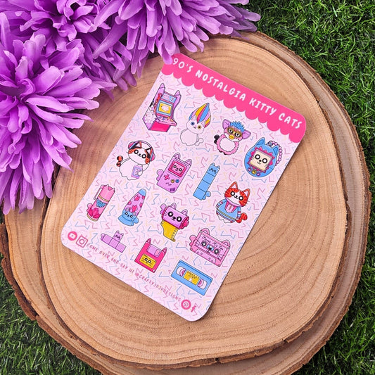 90s Nostalgia Kitty Cat Planner Sticker Sheets