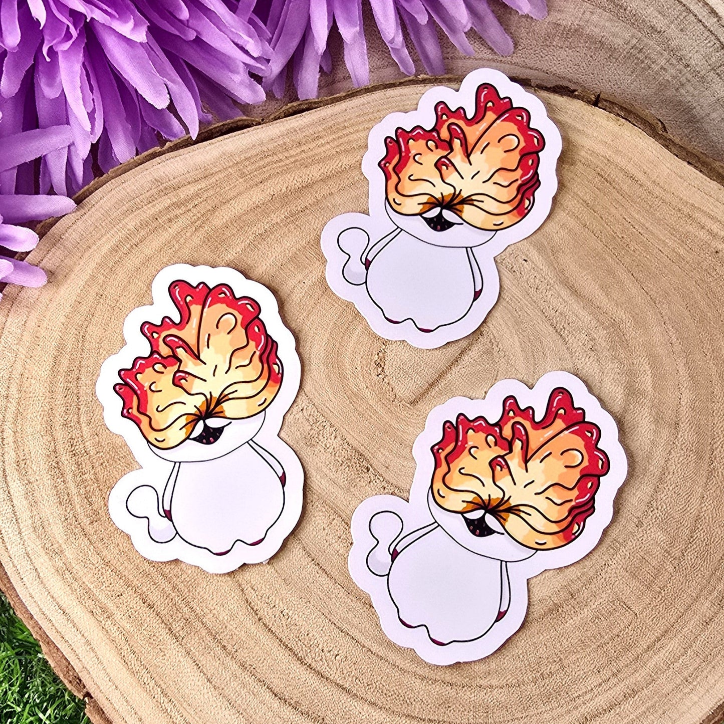 Clicker Horror Cordyceps Cat Large Vinyl Die-cut Sticker