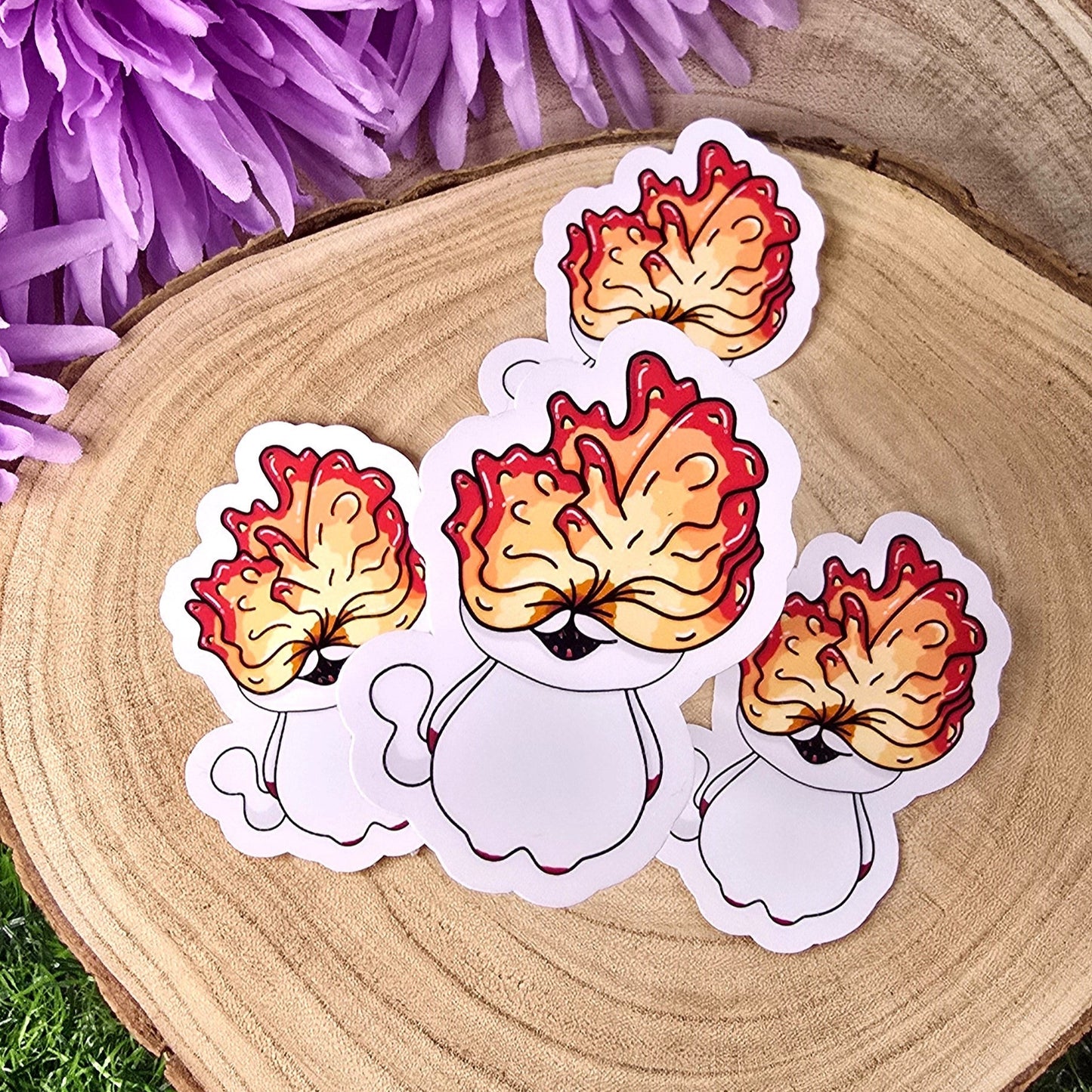 Clicker Horror Cordyceps Cat Large Vinyl Die-cut Sticker