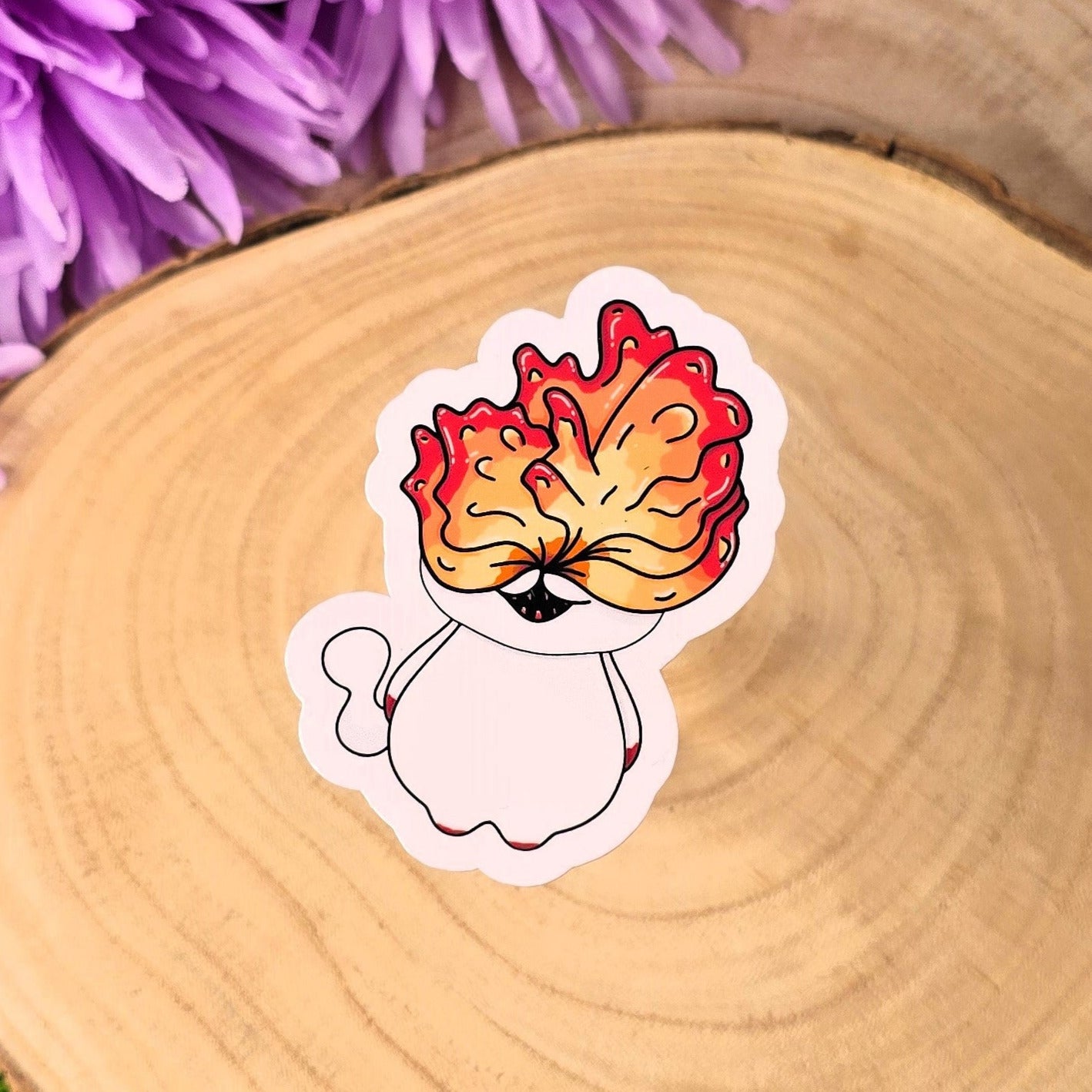 Clicker Horror Cordyceps Cat Large Vinyl Die-cut Sticker