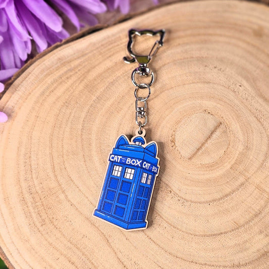 Cat Box Wooden Keyring – Time Travel Has Never Been So Cute!