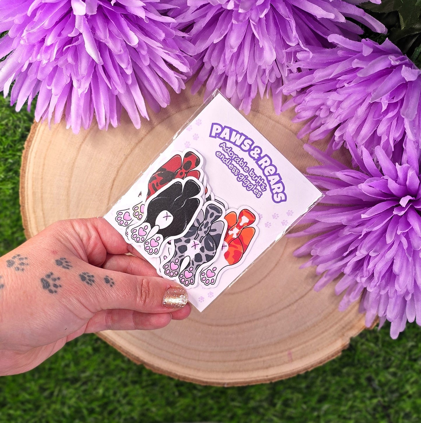 Paws & Rears Gift Set – Cat Planner Stickers, Washi Tape, Sticker Pack & Acrylic Keyring | Cute Cat Lover Gift