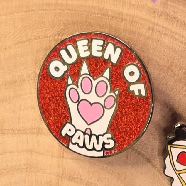 Queen of Paws Alice in Wonderland Enamel Pins – B-Grade - Cat Wonderland Collection - Cute Collectable Pin Set - 4cm to 4.5cm Tall