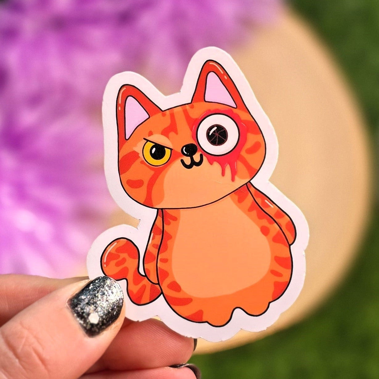 I Only Have Eye for You Ginger Cat Sticker | Cute Vinyl Cat Sticker with Matt Finish | Funny Cat Lover Gift