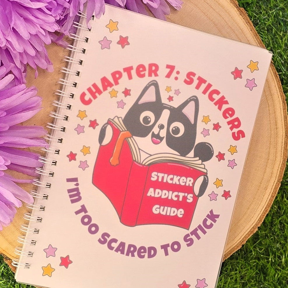 Chapter 7: Stickers I’m Too Scared to Stick – Reusable Sticker Book | A5 Sticker Collector Album with Freebie