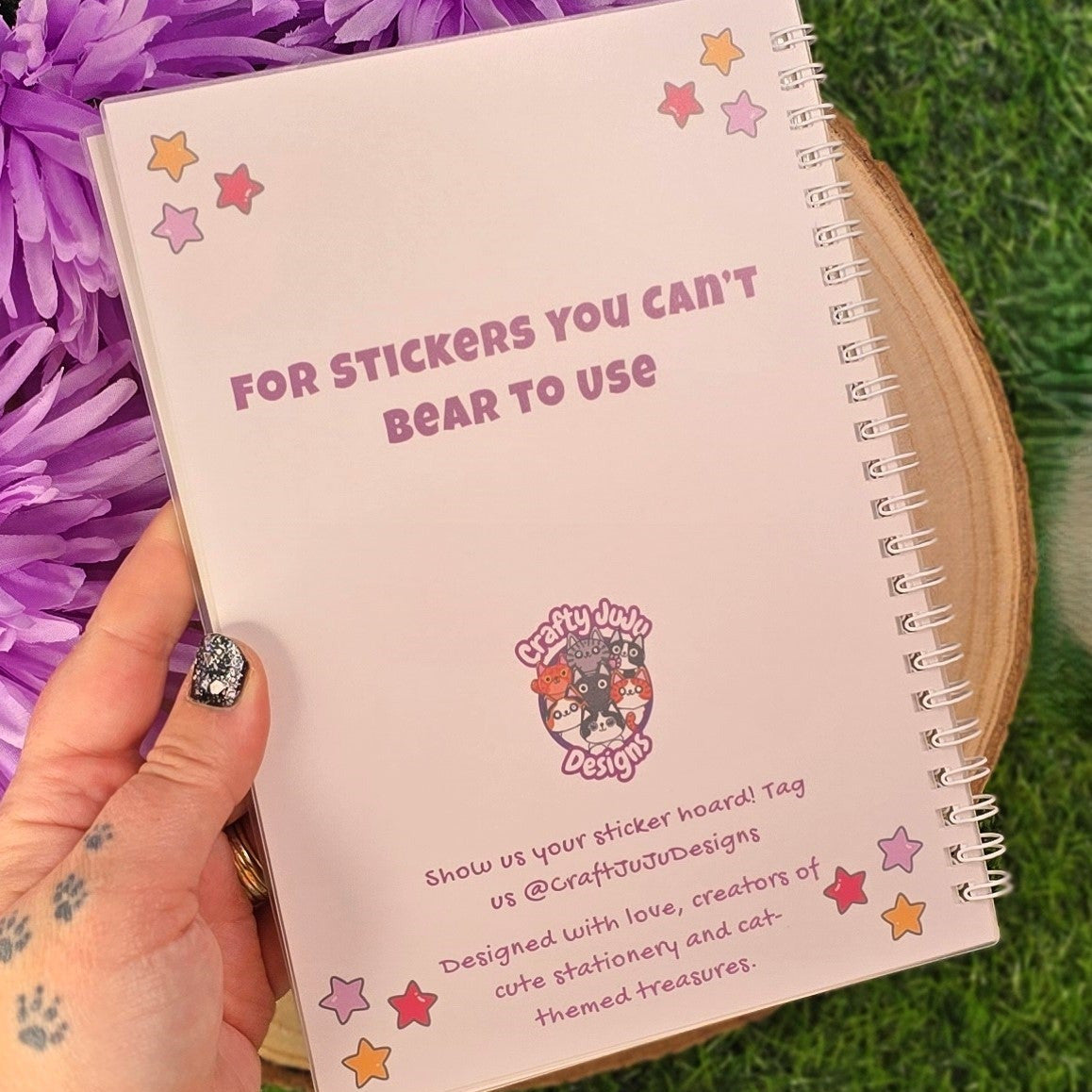 Chapter 7: Stickers I’m Too Scared to Stick – Reusable Sticker Book | A5 Sticker Collector Album with Freebie