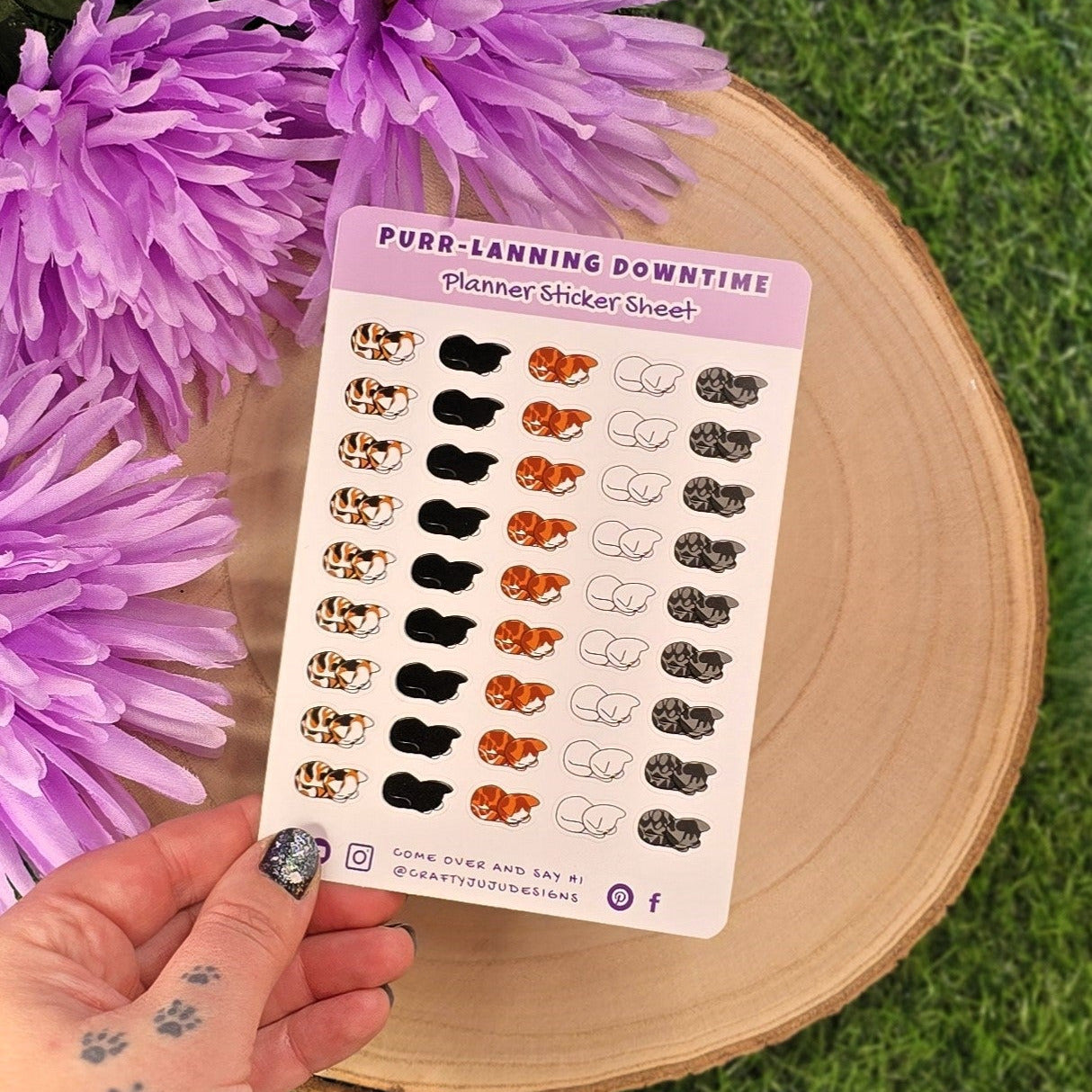 Purr-lanning Downtime – Mini Sleeping Cat Planner Stickers | 45 Tiny Nap Stickers for Rest Days, Self-Care & Quiet Moments