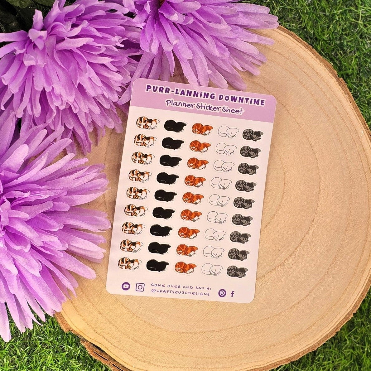 Purr-lanning Downtime – Mini Sleeping Cat Planner Stickers | 45 Tiny Nap Stickers for Rest Days, Self-Care & Quiet Moments