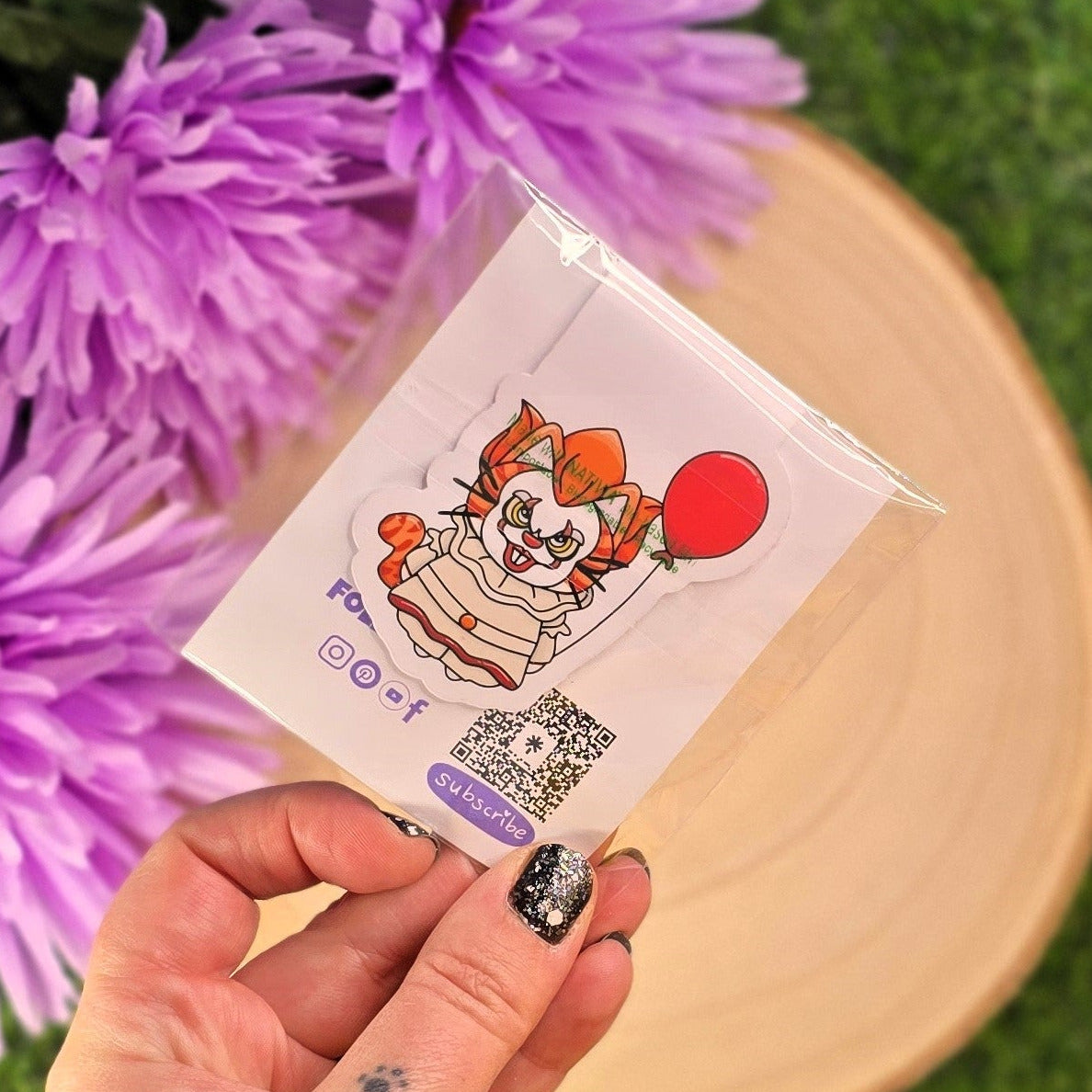 Horror Cat Sticker Set – Creepy Cute Vinyl Cat Stickers, Magnetic Bookmark & Planner Stickers | Halloween Cat Gift