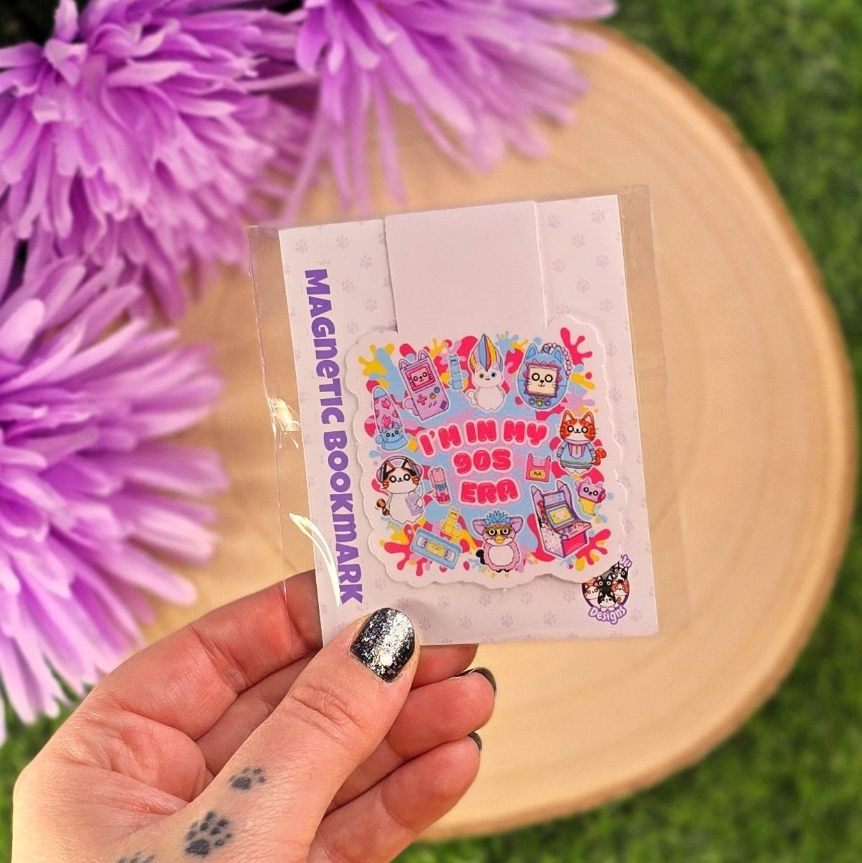 I'm In My 90s Era Cat Themed Magnetic Bookmark