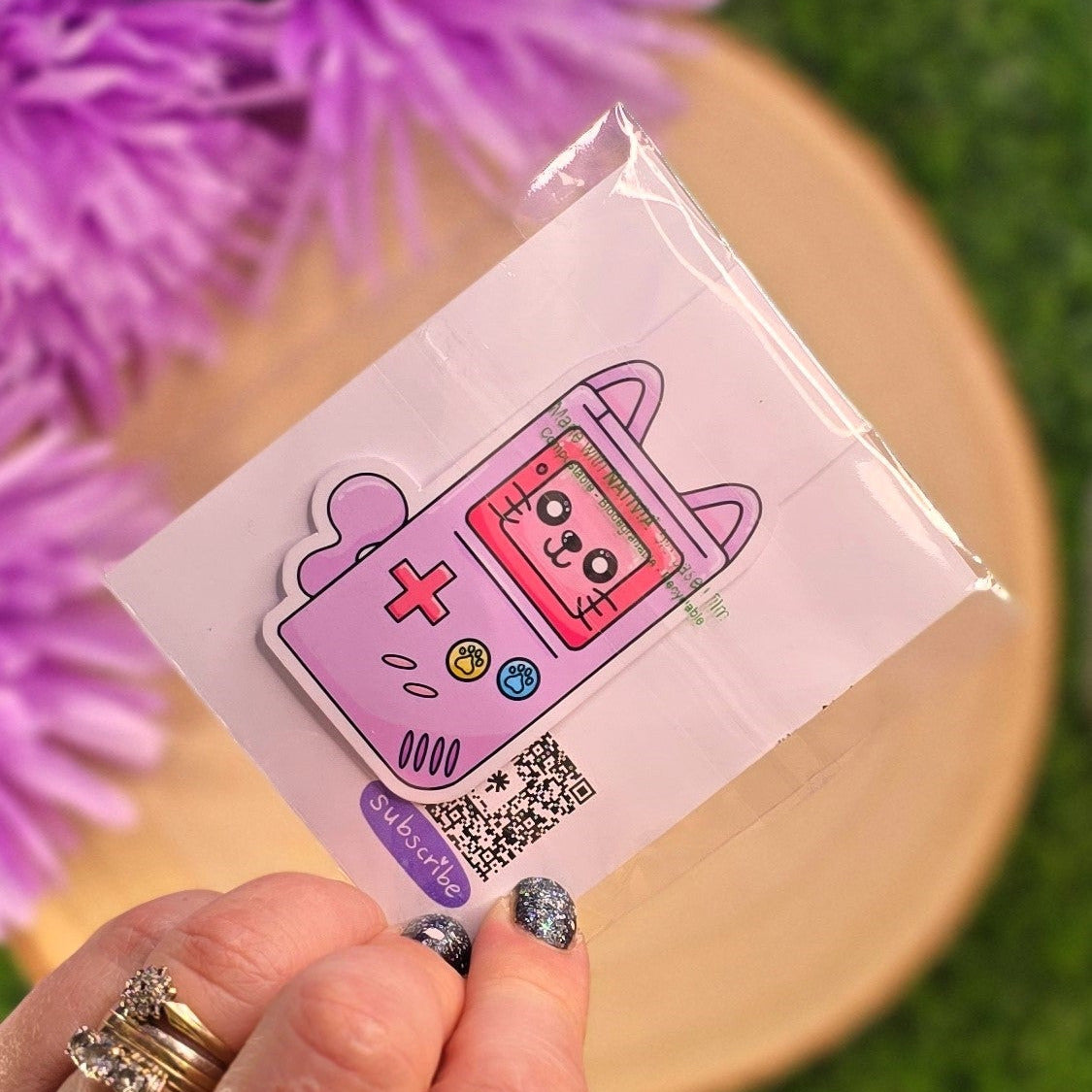 Retro Gamer Cat Themed Magnetic Bookmark