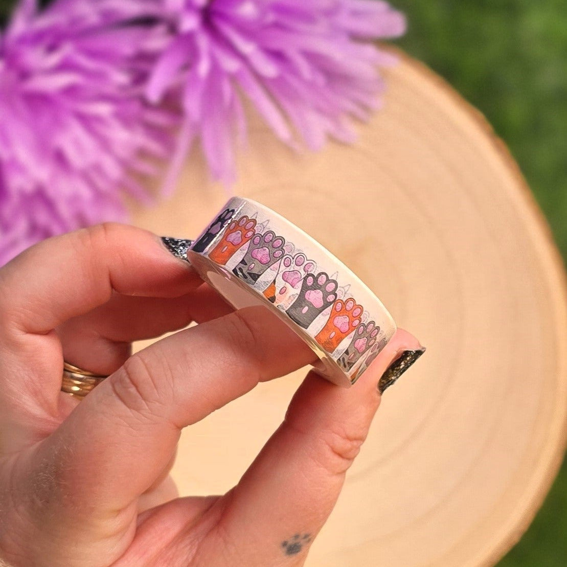 Paws for Washi – Cute Cat Paw Washi Tape | White Cat Claw Design | Decorative Tape for Journals & Crafts