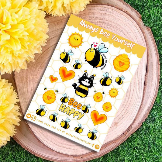 Always Bee Yourself Kawaii Planner Sticker Sheet