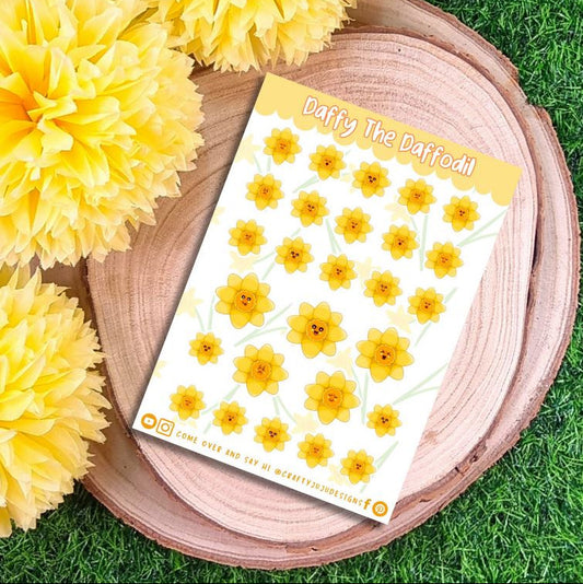 Daffy The Daffodil Kawaii Planner Sticker Sheet