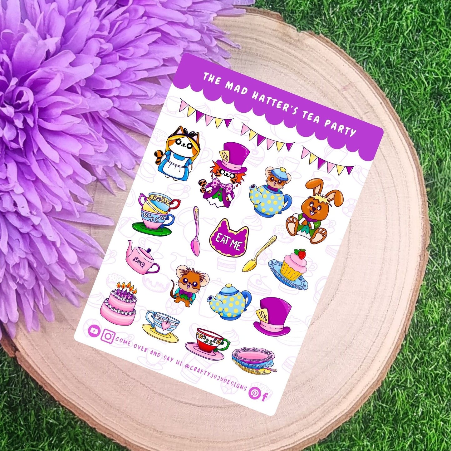 The Mad Hatter's Tea Party Planner Sticker Sheet